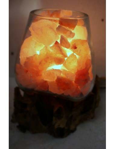 Lampada di sale irripetibile creata in vetro...