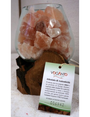 Lampada di sale irripetibile creata in vetro...