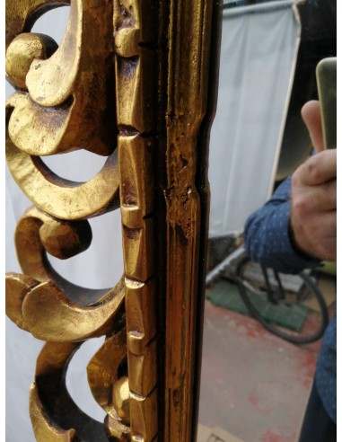 Specchio barocco in legno intarsiato cm 150x90...