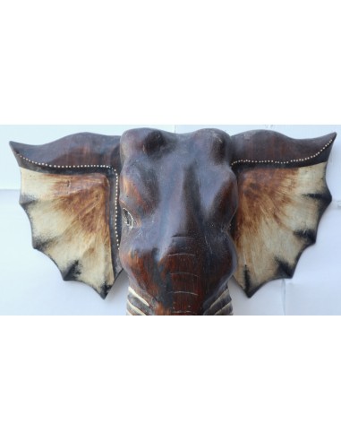 Testa in legno di Elefante sacro Induista cm...