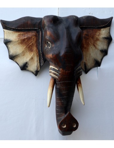 Testa in legno di Elefante sacro Induista cm...