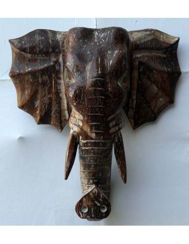 Testa in legno di Elefante sacro Induista cm...