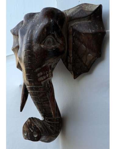 Testa in legno di Elefante sacro Induista cm...