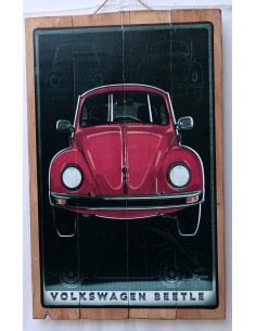 Pannello in legno del mitico Maggiolone Maggiolino VW...