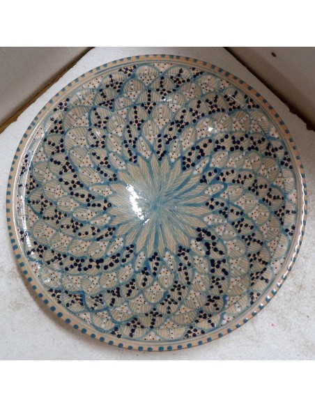 Centrotavola o svuotatasca piatto artigianale in ceramica dipinta a mano cm 32 idea regalo