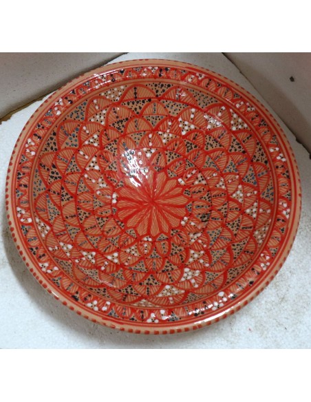 Centrotavola o svuotatasca piatto artigianale in ceramica dipinta a mano cm 32 idea regalo