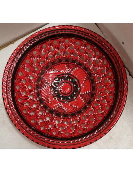 Centrotavola o svuotatasca piatto artigianale in ceramica dipinta a mano cm 32 idea regalo