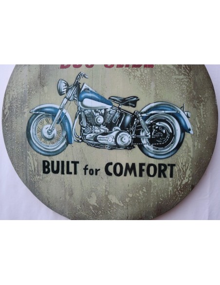 Pannello decorativo in legno rappresentante Duo Glide di Harley Davidson un mito cm 58 H D