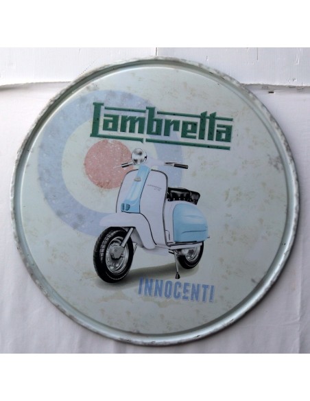 Pannello decorativo in Metallo rappresentante la mitica Lambretta cm 58
