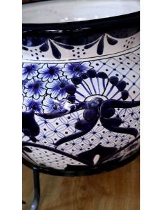 Portavaso/Vaso in ceramica decorato a mano Floreale