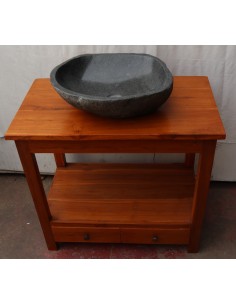 Mobile bagno in Teak massello naturale cm 80x45x75h con... 2
