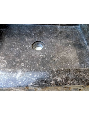 Lavandino in marmo grigio nero regolare cm...
