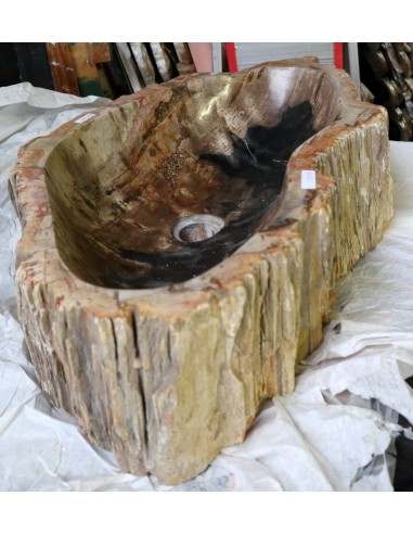 Lavandino in pietra di legno fossile cm...