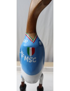 Papera calcio Napoli oca football team in legno azzurri... 2