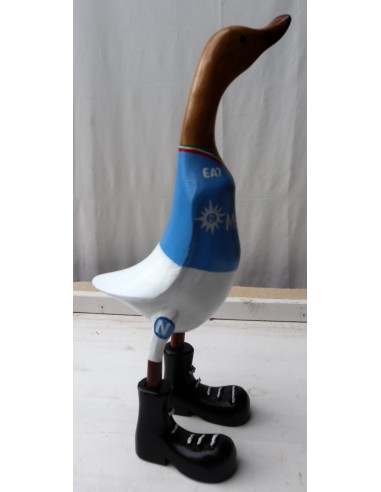 Papera calcio Napoli oca football team in legno...