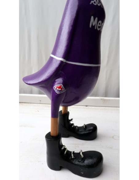 Papera calcio Fiorentina oca football team in legno viola gadget squadra 2023/24