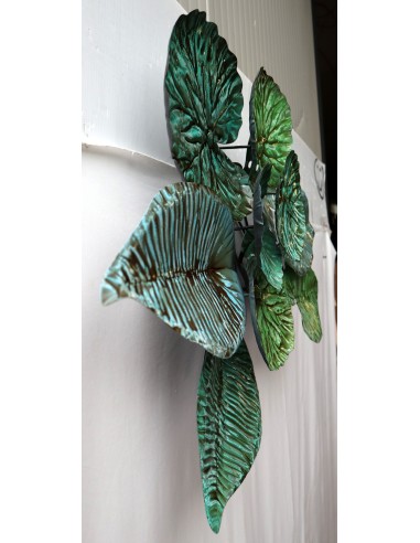 Pannello floreale edere vegetale in metallo...