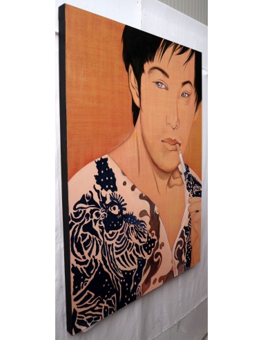 Quadro dipinto in stile giapponese antico...