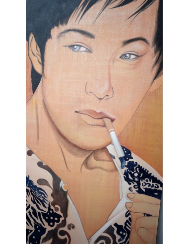 Quadro dipinto in stile giapponese antico...