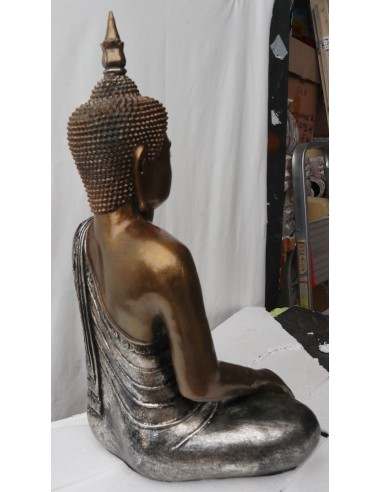 Buddha Thai in resina colorata veste argento...