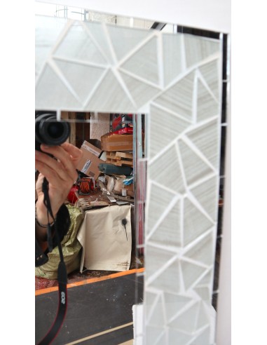 Specchio in legno mosaico di vetro cm 50x40...