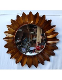 Specchio metallo brunito a formare un fiore cm 75... 2