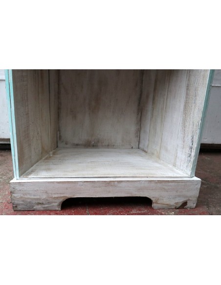 Libreria a forma di barca cm 205h in albesia 4 ripiani verde acqua