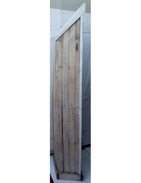 Libreria a forma di barca cm 205h in albesia 4 ripiani bianca decapata