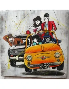 Quadro Lupin III cm 100x100 con Fujiko Margot in 500 in... 2
