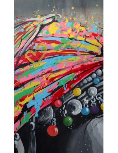 quadro volto di ragazza con turbante in tela...