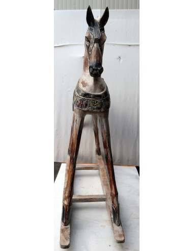 Cavallino a dondolo in legno cavallo creato...