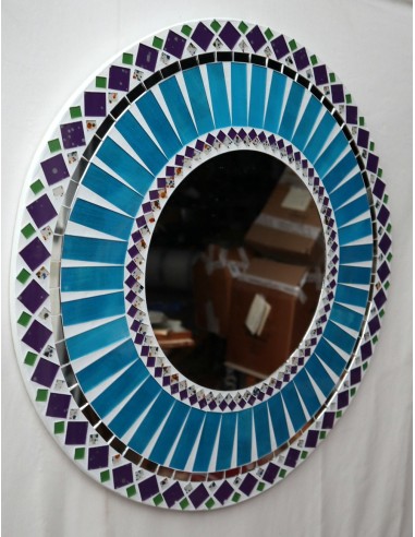 Specchio in legno e mosaico di vetro cm 50...