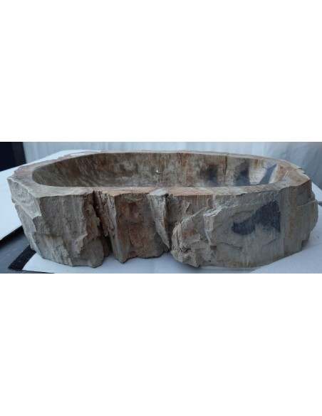 Lavandino in pietra di legno fossile cm 68x38x15 lavabo sink fossili lav-071