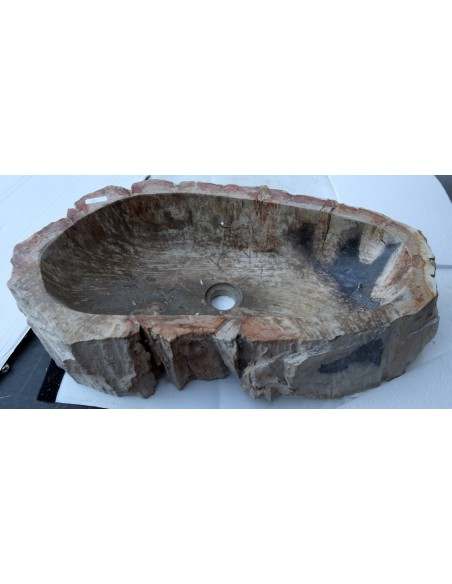 Lavandino in pietra di legno fossile cm 68x38x15 lavabo sink fossili lav-071