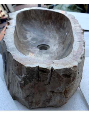 Lavandino in pietra di legno fossile cm...