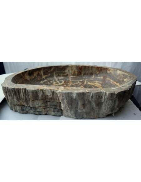 Lavandino in pietra di legno fossile cm 69x42x15 lavabo sink fossili lav-072