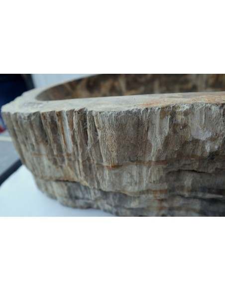Lavandino in pietra di legno fossile cm 69x42x15 lavabo sink fossili lav-072