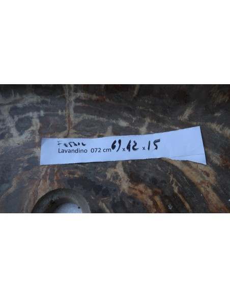 Lavandino in pietra di legno fossile cm 69x42x15 lavabo sink fossili lav-072