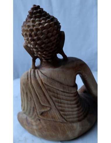 Buddha in legno di suar o noce indiano scultura...