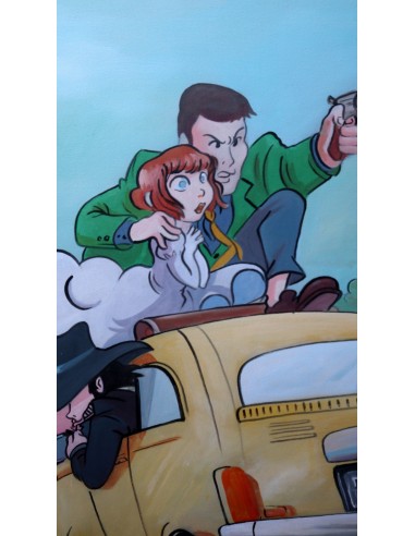 Quadro Lupin III cm 120x100 con Fujiko Margot...