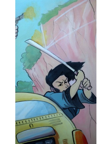 Quadro Lupin III cm 120x100 con Fujiko Margot...