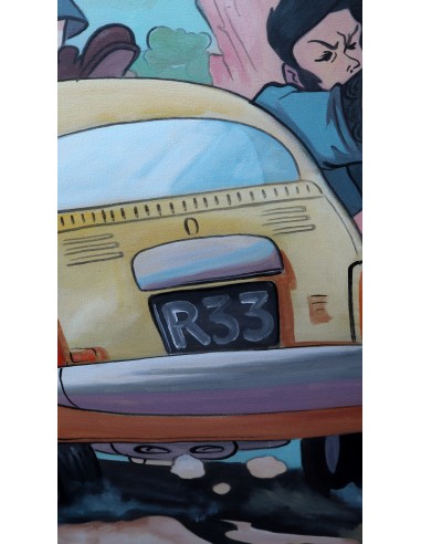 Quadro Lupin III cm 120x100 con Fujiko Margot...