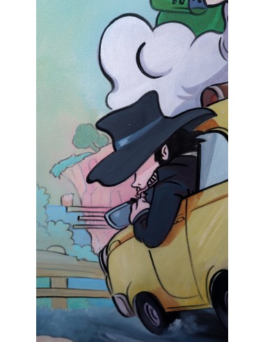 Quadro Lupin III cm 120x100 con Fujiko Margot...