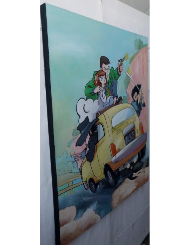 Quadro Lupin III cm 120x100 con Fujiko Margot...