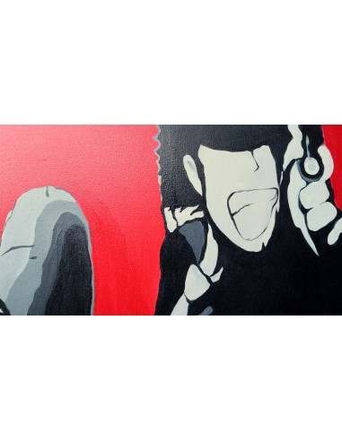 Quadro Lupin III cm 150x80 con Jigen in fuga su...