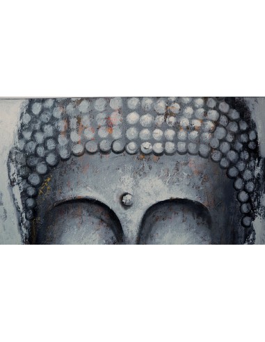 Quadro Buddha cm 150x80 grigio dipinto a mano...