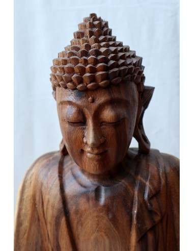 Buddha in legno di suar o noce indiano scultura...