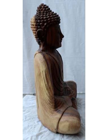 Buddha in legno di suar o noce indiano scultura...