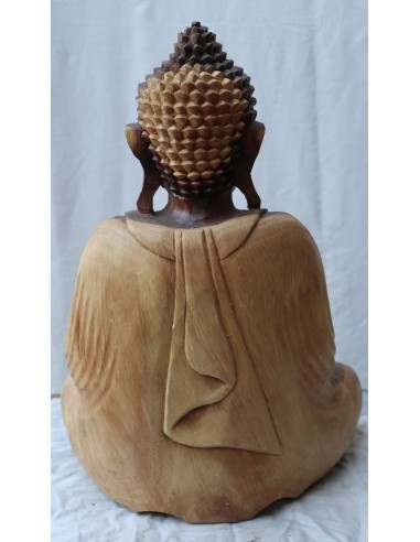 Buddha in legno di suar o noce indiano scultura...