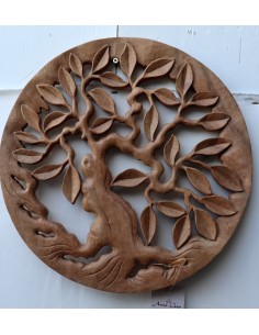 Pannello quadro albero della vita legno suar massello...